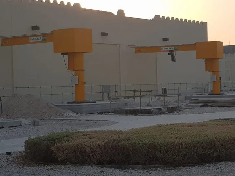 ATS CRANES fits VERLINDE jib cranes to Qatar's ISF project pumping station