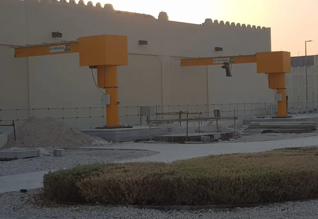 ATS CRANES fits VERLINDE jib cranes to Qatar's ISF project pumping station