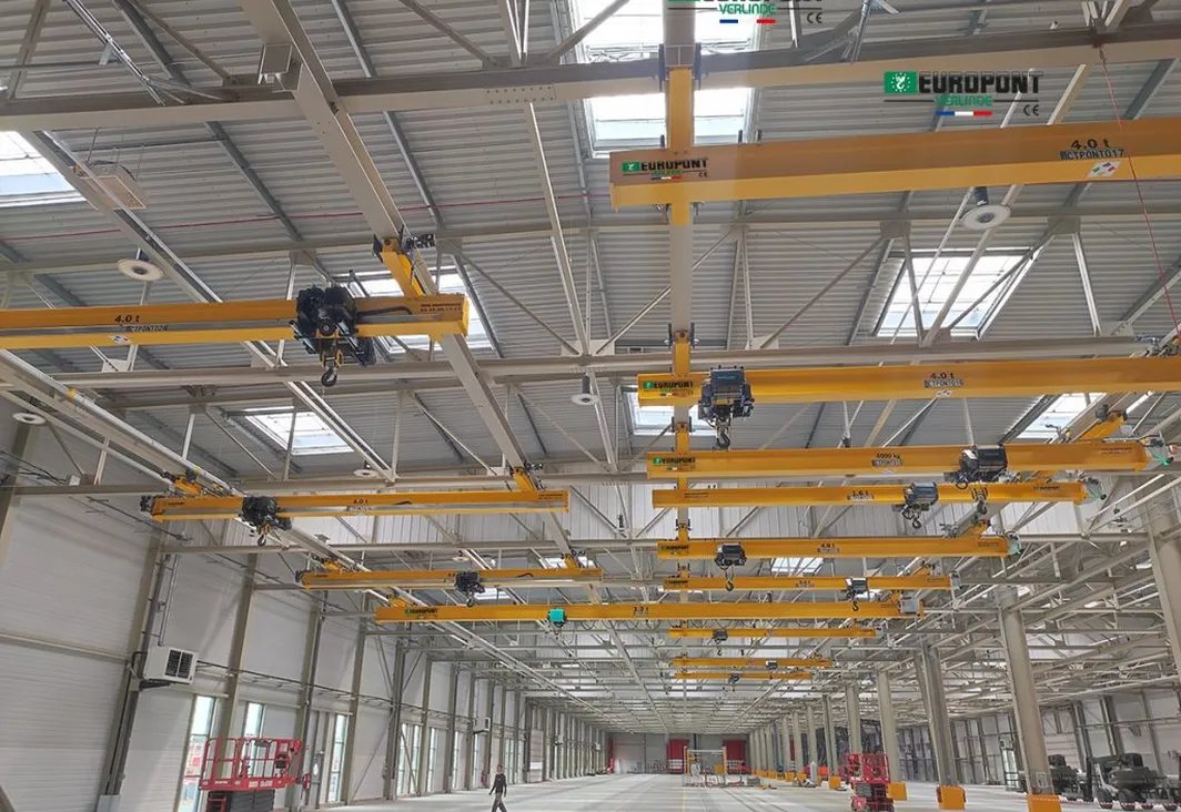 15 overhead cranes from SERE Maintenance now equip Manitou Group's new aerial work platform plant