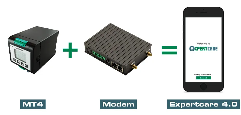 ExpertCare, a smartphone app from VERLINDE, shows floor-level users data from the MT4 electronic monitoring module built into EUROBLOC wire rope hoists on overhead cranes.