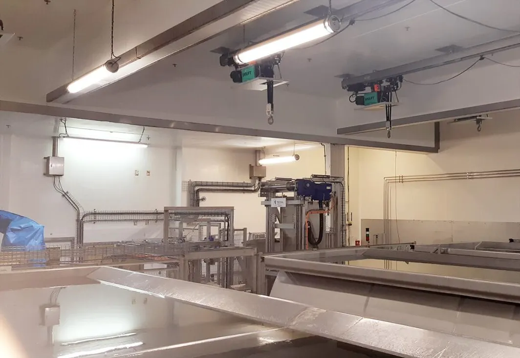 Verlinde supplies electric belt hoists for a brining application