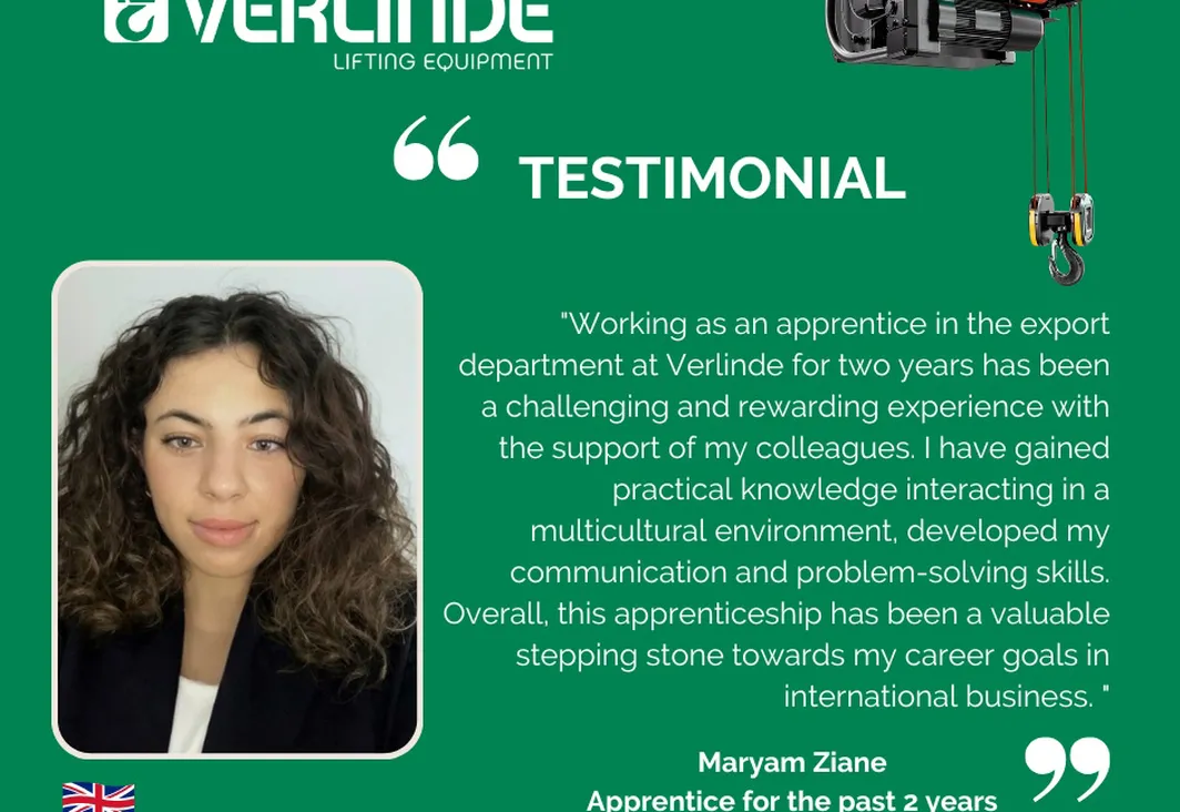 Verlinde continues to support the training of young apprentices